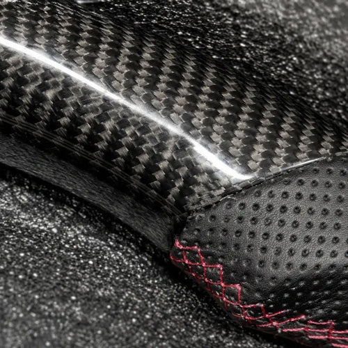 Sport Racing Real Carbon Fiber Perforated Leather Steering Wheel Fit For Mercedes AMG GT C63 S63 G63 CLA45 W205 W213 2019+ Custom Auto Interior Upgrade Accessories