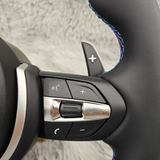 Real Nappa Leather M Sport Steering Wheel Plug & Play Fit For BMW F10 F01 F02 F06 F07 F18 F11 F12M F13M F90 5 6 7 Series M5 M6 535i 550i Car Interior Modification Accessories