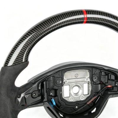 Flat Bottom Racing Sport Steering Wheel, Carbon Fiber AMG Design Custom Interior Upgrade Accessories For Mercedes-Benz W205 W213 X253 C117 X156 W176