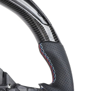 LED Carbon Fiber Racing Steering Wheel For BMW 5-8 Series X1 X3 X4 X5 2008-2023 Custom Modified Direct Replacement Auto Steering Wheel Accessories
