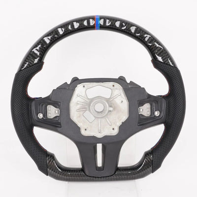 Carbon Fiber Steering Wheel With Heating Function Fit For BMW G38 Perforated Leather Sport Steering Wheel Car Interior Modification Accessories