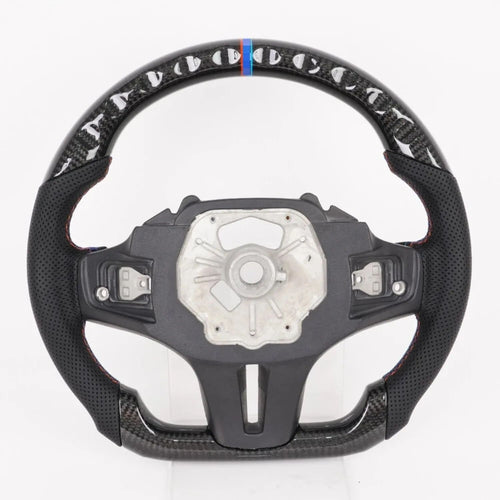 Carbon Fiber Steering Wheel With Heating Function Fit For BMW G38 Perforated Leather Sport Steering Wheel Car Interior Modification Accessories