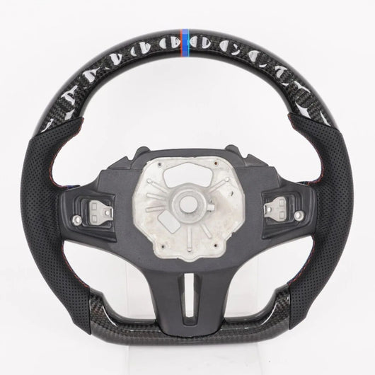 Carbon Fiber Steering Wheel With Heating Function Fit For BMW G38 Perforated Leather Sport Steering Wheel Car Interior Modification Accessories