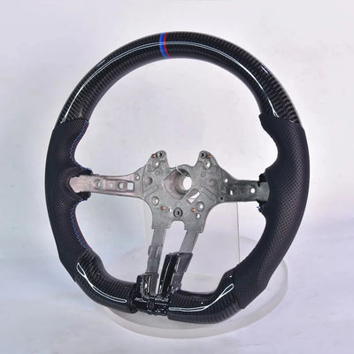 Perforated Leather Carbon Fiber Steering Wheel Fit For BMW F10 Direct Bolt On Replacement Racing Steering Wheel Car Interior Upgrade Modified Accessories