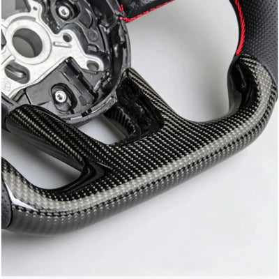 Sport Steering Wheel with Perforated Leather & Carbon Fiber, Custom Modified Car Interior Upgrade Parts For Audi B9 A3 A4 A5 S3 S4 S5 RS3 2017-2026