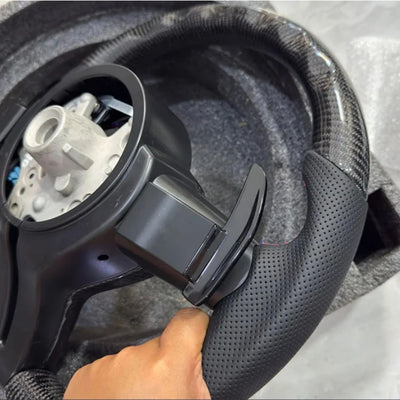 Hydro-Dip Carbon Fiber Steering Wheel Custom Sport Steering Wheel Fit For BMW F10 Car Interior Upgrade Accessories