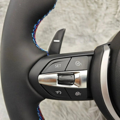 Real Nappa Leather M Sport Steering Wheel Plug & Play Fit For BMW F10 F01 F02 F06 F07 F18 F11 F12M F13M F90 5 6 7 Series M5 M6 535i 550i Car Interior Modification Accessories