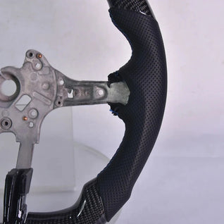 Perforated Leather Carbon Fiber Steering Wheel Fit For BMW F10 Direct Bolt On Replacement Racing Steering Wheel Car Interior Upgrade Modified Accessories