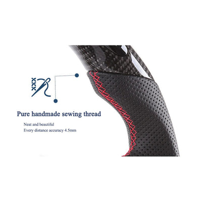 Fit For BMW G30 G14 G15 G16 G01 G02 G05 G06 G07 Sport Racing Flat‑Bottom Real Carbon Fiber Steering Wheel Car Interior Upgrade Mod Parts