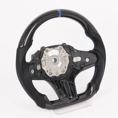 Carbon Fiber Steering Wheel With Heating Function Fit For BMW G38 Perforated Leather Sport Steering Wheel Car Interior Modification Accessories