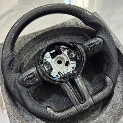 Hydro-Dip Carbon Fiber Steering Wheel Custom Sport Steering Wheel Fit For BMW F10 Car Interior Upgrade Accessories