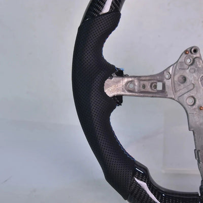 Perforated Leather Carbon Fiber Steering Wheel Fit For BMW F10 Direct Bolt On Replacement Racing Steering Wheel Car Interior Upgrade Modified Accessories