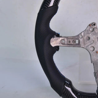 Perforated Leather Carbon Fiber Steering Wheel Fit For BMW F10 Direct Bolt On Replacement Racing Steering Wheel Car Interior Upgrade Modified Accessories