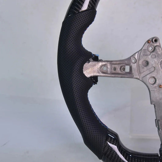 Perforated Leather Carbon Fiber Steering Wheel Fit For BMW F10 Direct Bolt On Replacement Racing Steering Wheel Car Interior Upgrade Modified Accessories