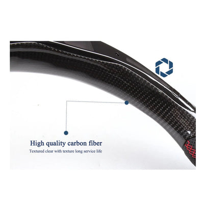 Fit For BMW G30 G14 G15 G16 G01 G02 G05 G06 G07 Sport Racing Flat‑Bottom Real Carbon Fiber Steering Wheel Car Interior Upgrade Mod Parts