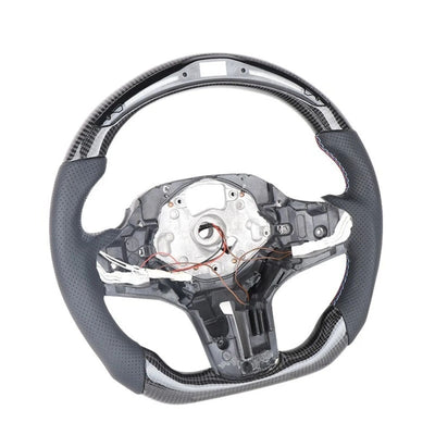 LED Carbon Fiber Racing Steering Wheel For BMW 5-8 Series X1 X3 X4 X5 2008-2023 Custom Modified Direct Replacement Auto Steering Wheel Accessories