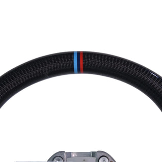 Real Carbon Fiber Racing Steering Wheel with Breathable Perforated Cowhide, Direct Fit Replacement Steering Wheel Suitable for BMW F30 M Sport Series, Car Interior Sport Modified Upgrade Accessories