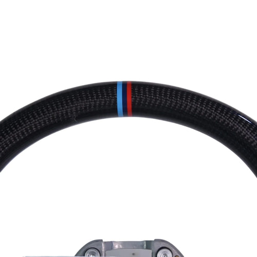 Real Carbon Fiber Racing Steering Wheel with Breathable Perforated Cowhide, Direct Fit Replacement Steering Wheel Suitable for BMW F30 M Sport Series, Car Interior Sport Modified Upgrade Accessories