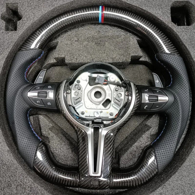 Hydro-Dip Carbon Fiber Steering Wheel Custom Sport Steering Wheel Fit For BMW F10 Car Interior Upgrade Accessories