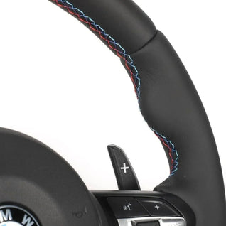 Real Nappa Leather M Sport Steering Wheel Plug & Play Fit For BMW F10 F01 F02 F06 F07 F18 F11 F12M F13M F90 5 6 7 Series M5 M6 535i 550i Car Interior Modification Accessories