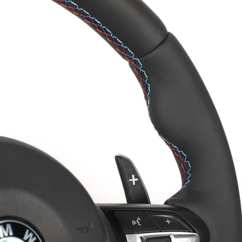 Real Nappa Leather M Sport Steering Wheel Plug & Play Fit For BMW F10 F01 F02 F06 F07 F18 F11 F12M F13M F90 5 6 7 Series M5 M6 535i 550i Car Interior Modification Accessories