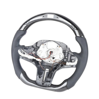 LED Carbon Fiber Racing Steering Wheel For BMW 5-8 Series X1 X3 X4 X5 2008-2023 Custom Modified Direct Replacement Auto Steering Wheel Accessories