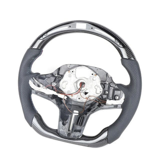 LED Carbon Fiber Racing Steering Wheel For BMW 5-8 Series X1 X3 X4 X5 2008-2023 Custom Modified Direct Replacement Auto Steering Wheel Accessories