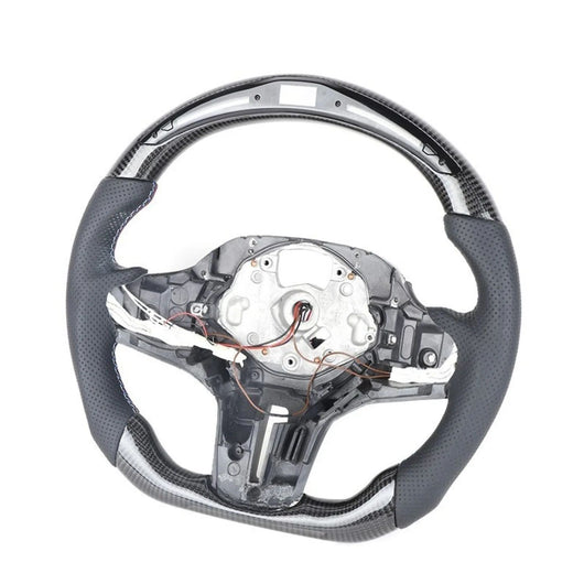 LED Carbon Fiber Racing Steering Wheel For BMW 5-8 Series X1 X3 X4 X5 2008-2023 Custom Modified Direct Replacement Auto Steering Wheel Accessories