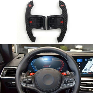 Carbon Fiber Gear Shift Paddle Shifter Fit For BMW F&G Chassis F30 F10 G20 G30 F20 F21 F31 F34 F32 F15 F07 F82 G21 G22 G87 G80 G82 Racing Steering Wheel Upgrade Parts