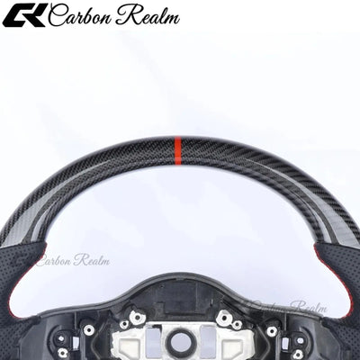 Sport Racing Real Carbon Fiber Perforated Leather Steering Wheel Fit For Mercedes AMG GT C63 S63 G63 CLA45 W205 W213 2019+ Custom Auto Interior Upgrade Accessories