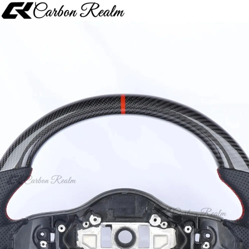Sport Racing Real Carbon Fiber Perforated Leather Steering Wheel Fit For Mercedes AMG GT C63 S63 G63 CLA45 W205 W213 2019+ Custom Auto Interior Upgrade Accessories