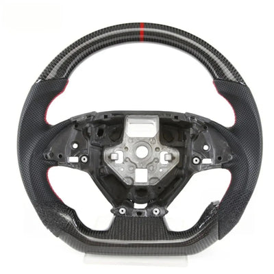 Real Carbon Fiber Perforated Leather Custom Racing Steering Wheel Fit For Chevrolet Corvette CML Direct Replacement Auto Mod Parts