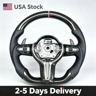 Hydro-Dip Carbon Fiber Steering Wheel Custom Sport Steering Wheel Fit For BMW F10 Car Interior Upgrade Accessories