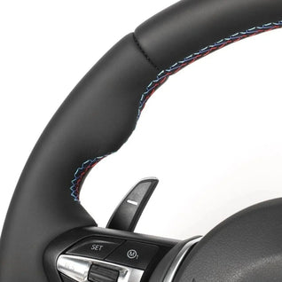 Real Nappa Leather M Sport Steering Wheel Plug & Play Fit For BMW F10 F01 F02 F06 F07 F18 F11 F12M F13M F90 5 6 7 Series M5 M6 535i 550i Car Interior Modification Accessories