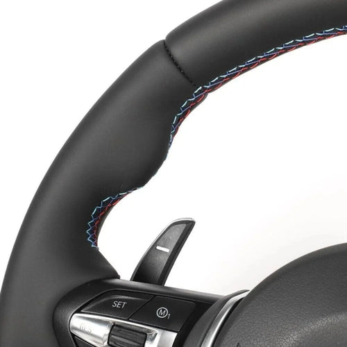 Real Nappa Leather M Sport Steering Wheel Plug & Play Fit For BMW F10 F01 F02 F06 F07 F18 F11 F12M F13M F90 5 6 7 Series M5 M6 535i 550i Car Interior Modification Accessories