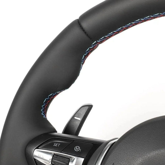 Real Nappa Leather M Sport Steering Wheel Plug & Play Fit For BMW F10 F01 F02 F06 F07 F18 F11 F12M F13M F90 5 6 7 Series M5 M6 535i 550i Car Interior Modification Accessories