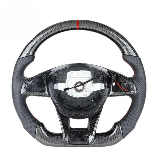 Racing Style Carbon Fiber Modified Steering Wheel, Car Interior Upgrade Replacement Accessories For Mercedes-Benz AMG C43 C63 E63 A45 2015-2018