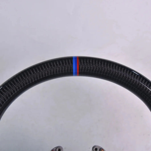 Perforated Leather Carbon Fiber Steering Wheel Fit For BMW F10 Direct Bolt On Replacement Racing Steering Wheel Car Interior Upgrade Modified Accessories