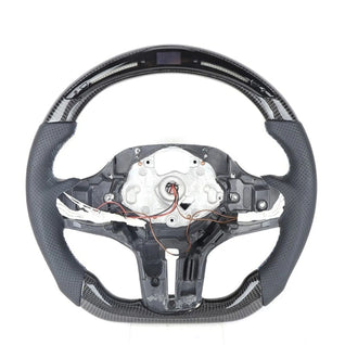 LED Carbon Fiber Racing Steering Wheel For BMW 5-8 Series X1 X3 X4 X5 2008-2023 Custom Modified Direct Replacement Auto Steering Wheel Accessories