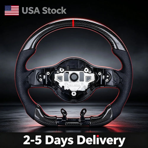 Sport Racing Real Carbon Fiber Perforated Leather Steering Wheel Fit For Mercedes AMG GT C63 S63 G63 CLA45 W205 W213 2019+ Custom Auto Interior Upgrade Accessories