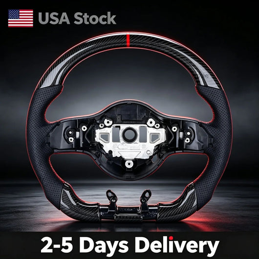 Sport Racing Real Carbon Fiber Perforated Leather Steering Wheel Fit For Mercedes AMG GT C63 S63 G63 CLA45 W205 W213 2019+ Custom Auto Interior Upgrade Accessories