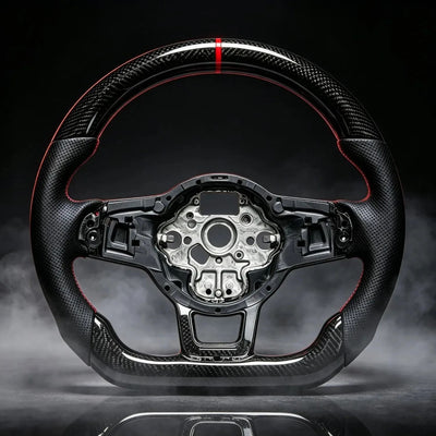 High Performance Forged Carbon Fiber Steering Wheel Upgrade Kit Fit for Volkswagen Golf MK7 MK7.5 GTI GTD GTE R & Polo Durable Auto Mod Parts