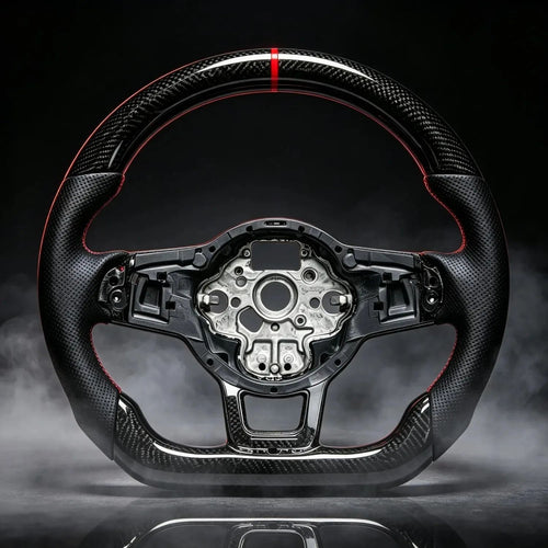 High Performance Forged Carbon Fiber Steering Wheel Upgrade Kit Fit for Volkswagen Golf MK7 MK7.5 GTI GTD GTE R & Polo Durable Auto Mod Parts