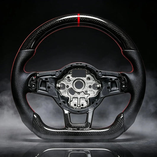 High Performance Forged Carbon Fiber Steering Wheel Upgrade Kit Fit for Volkswagen Golf MK7 MK7.5 GTI GTD GTE R & Polo Durable Auto Mod Parts