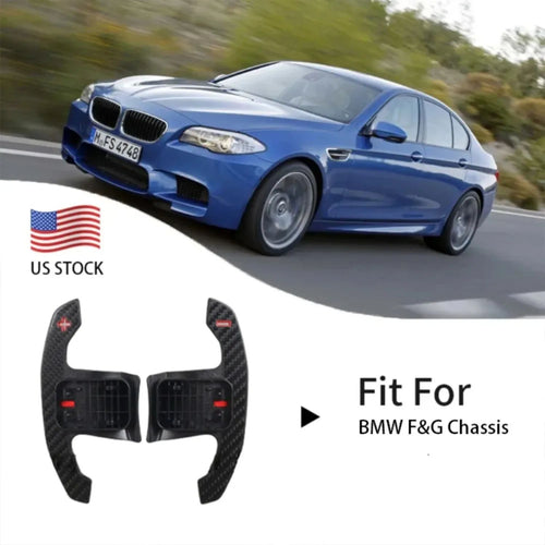 Carbon Fiber Gear Shift Paddle Shifter Fit For BMW F&G Chassis F30 F10 G20 G30 F20 F21 F31 F34 F32 F15 F07 F82 G21 G22 G87 G80 G82 Racing Steering Wheel Upgrade Parts