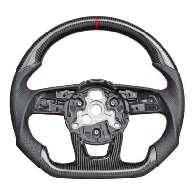 Sport Steering Wheel with Perforated Leather & Carbon Fiber, Custom Modified Car Interior Upgrade Parts For Audi B9 A3 A4 A5 S3 S4 S5 RS3 2017-2026
