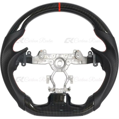 Real Carbon Fiber Sport Steering Wheel with Perforated Leather, Car Interior Modified Replacement Accessories For Infiniti G37 2008-2013
