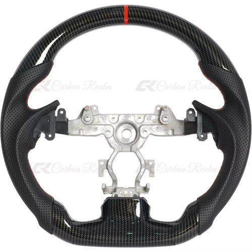 Real Carbon Fiber Sport Steering Wheel with Perforated Leather, Car Interior Modified Replacement Accessories For Infiniti G37 2008-2013