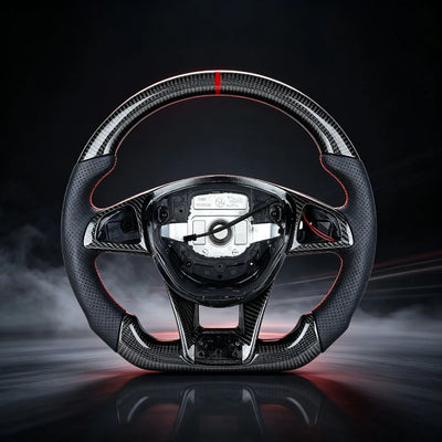 Racing Style Carbon Fiber Modified Steering Wheel, Car Interior Upgrade Replacement Accessories For Mercedes-Benz AMG C43 C63 E63 A45 2015-2018