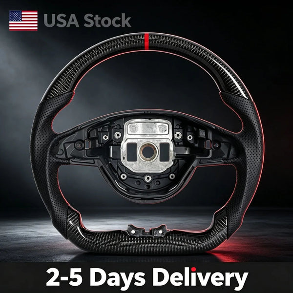 Carbon Fiber Steering Wheel No Vibration Non-heated Fit For Mercedes Benz W205 2015-2018 C43 C63 E53 S63 GLS CLA GLE Sport Racing Car Interior Modification Parts